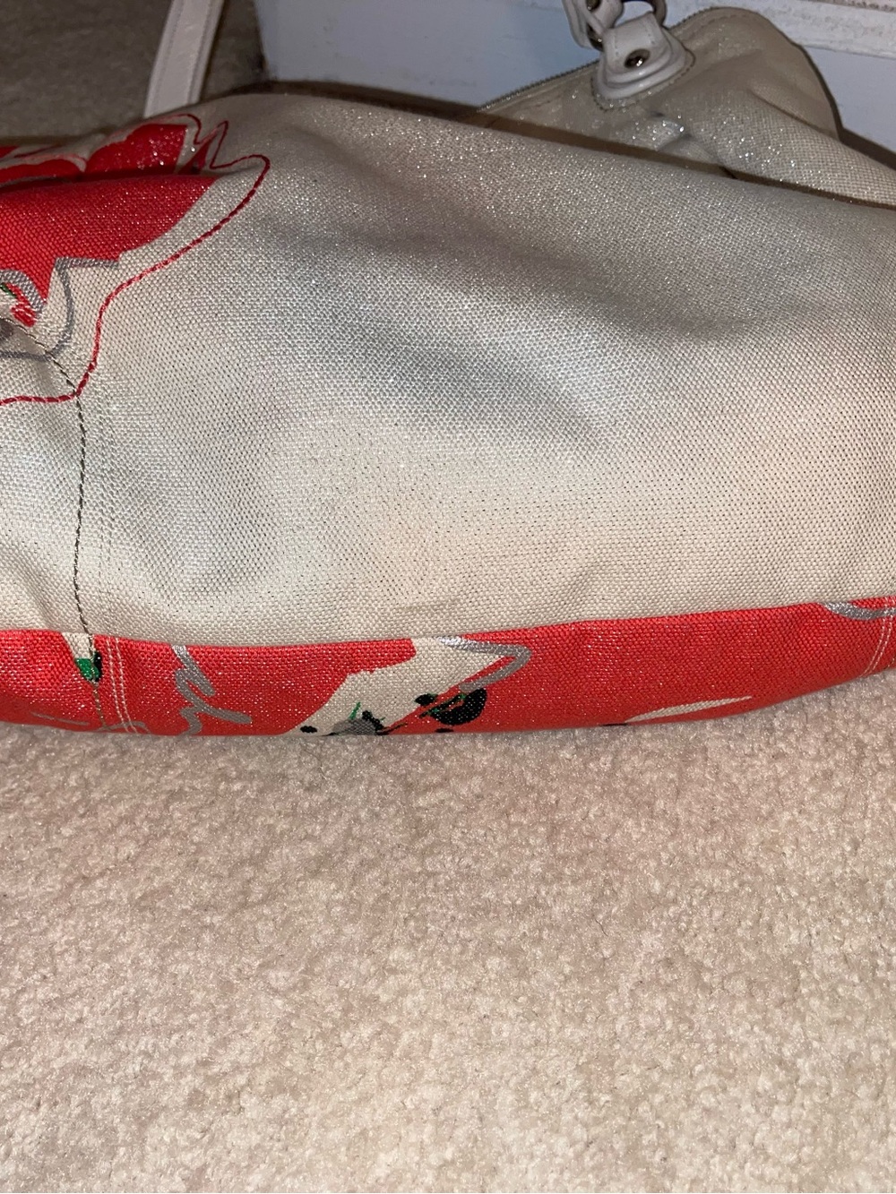 Coach Poppy Placed Flower Sequin Glam Tote - Picture 5 of 5